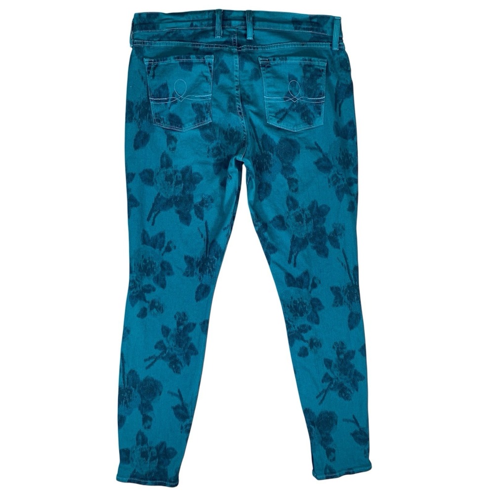 Lucky Brand Jeans Womens Size 31‎ Sofia Blue Floral Denim Made In USA Legend
